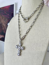 Assisi Cross Necklace - Long Silver - Image #3