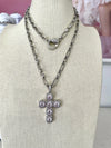 Assisi Cross Necklace - Long Silver - Image #2