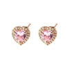 Heart Pave Studs - Rose Gold - Image #2
