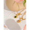 daydreamer pearl heart necklace - pink