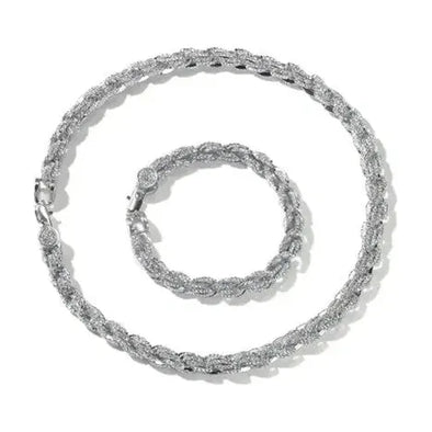 rope necklace - silver