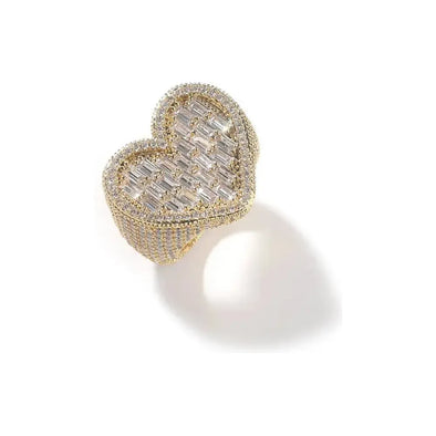 Crystal Heart Ring - Gold - Image #1