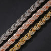 Crystal CZ Rope Necklace - Gold - Image #4