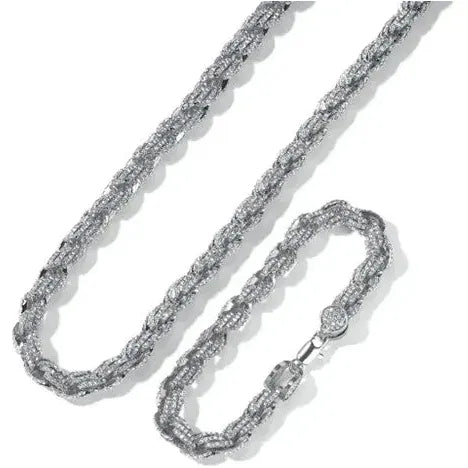 rope necklace - silver