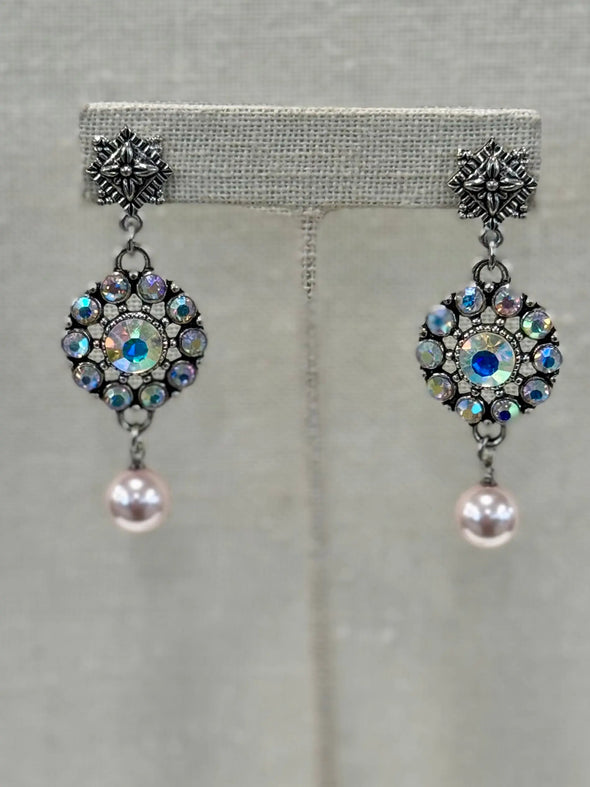 AB Flower Earrings - Image #1