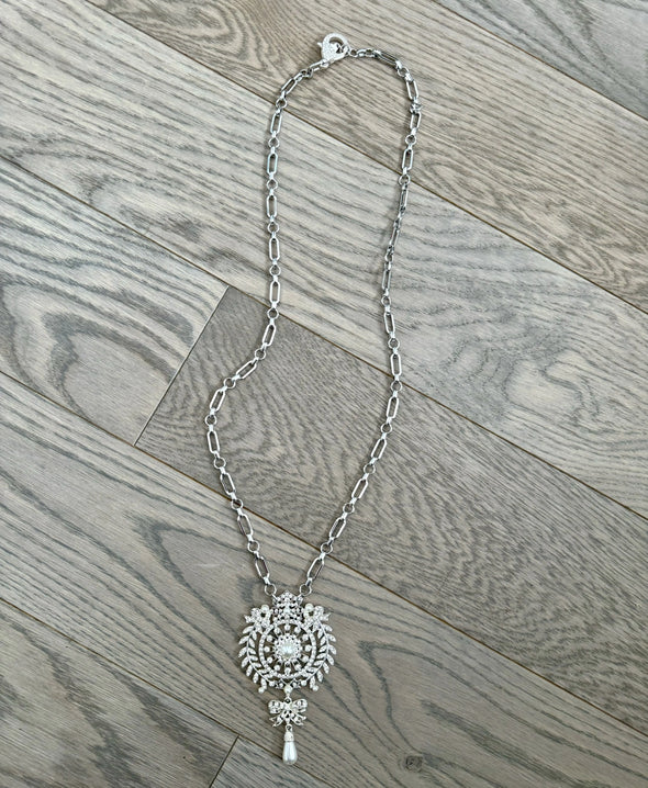 Venezia Long Necklace - Silver - Image #3