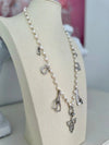 Paris Texas 7 Charm Pearl Necklace - Silver - Image #2