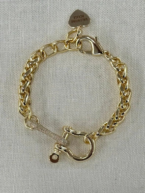 Horse Bit Bracelet - Shiny Gold - Image #1