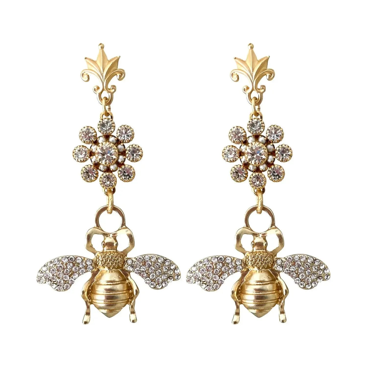 Queen Bee Swarovski Earrings Gold queen bee swarovski earrings