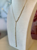 Gold CZ Lariat Necklace