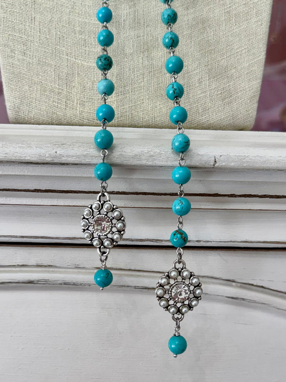 Turquoise Lariat Necklace