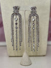 King Crown Crystal Long Earrings