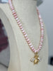 Pink Opal Bee Necklace