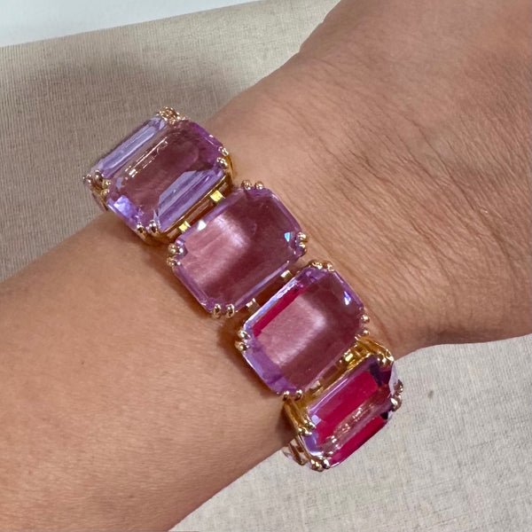 LILAC SWAROVSKI CRYSTAL BRACELET