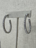 Set Her Apart Swarovski Crystal Hoops - White