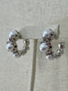 Porclean Beauty Pearl Hoop Earrings - Silver