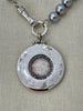 The Three Graces Necklace - Grey Pearl