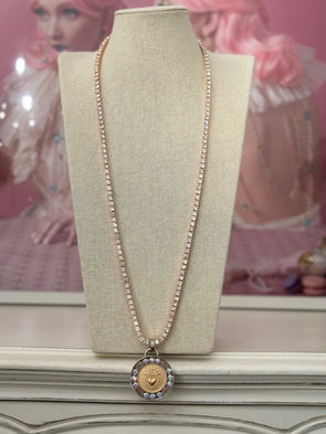 Sacred Heart Necklace - Rose Gold