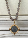 Bienvenue Bee  Necklace - Grey Moonstone