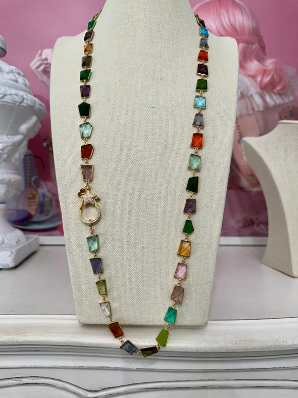 Gemstone Necklace - Gold