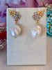 Floral Baroque Pearl Earrings