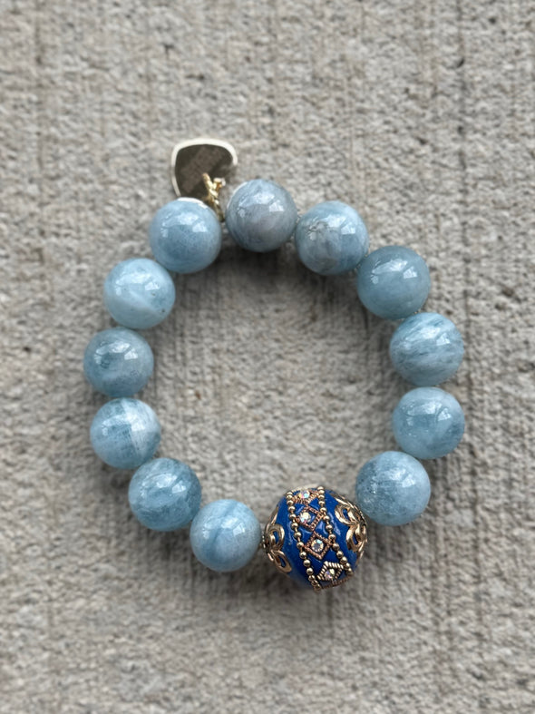 She Simply Is:  Swarovski Crystal Hoops - Blues