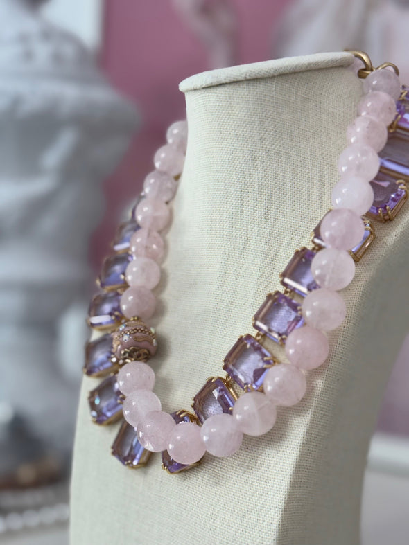 Red Carpet Swarovski Crystal Necklace - Lavendar