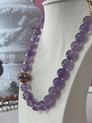 Oozed Class - Lavendar Amethyst Stone Necklace