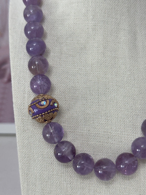 Oozed Class - Lavendar Amethyst Stone Necklace