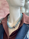Oozed Class - Aquamarine Stone Necklace