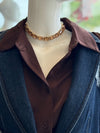 Accidental Icon Swarovski Crystal Necklace - Topaz