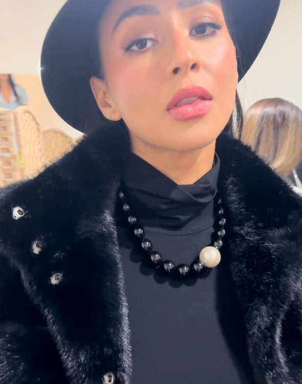 RARELEY GOSSIPED - BLACK ONYX NECKLACE