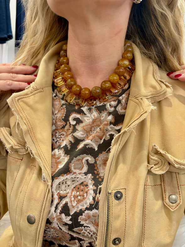 Red Carpet Styling - Topaz Swarovski Crystal Necklace
