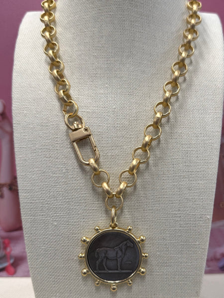 Stallion Coin Necklace