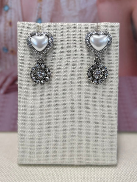 Heart Flower Earrings