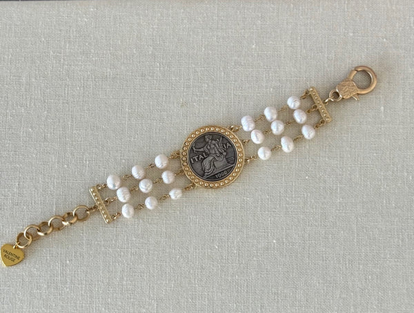 Italian Coin Bracelet - Gold