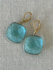 Blue Quartz Stone Earrings