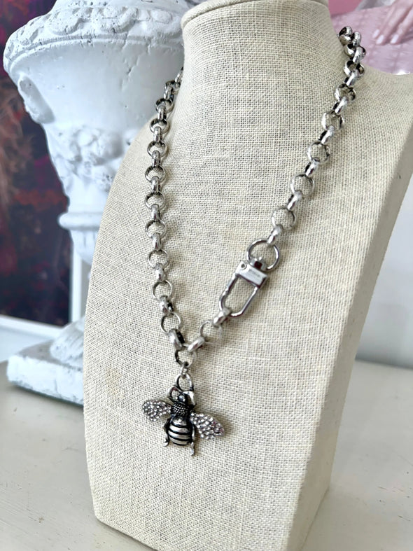 Barberini Bee Necklace - Silver - Image #3