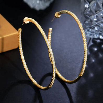 Bologna Large Hoops - Gold - Image #1