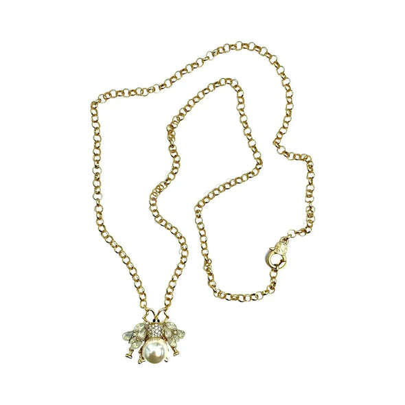 Queen Bee Long Necklace - Gold - Image #2