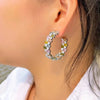 pastel hues hoop earrings