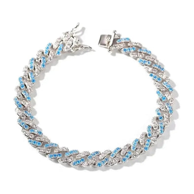 brave spirit chain bracelet - blue