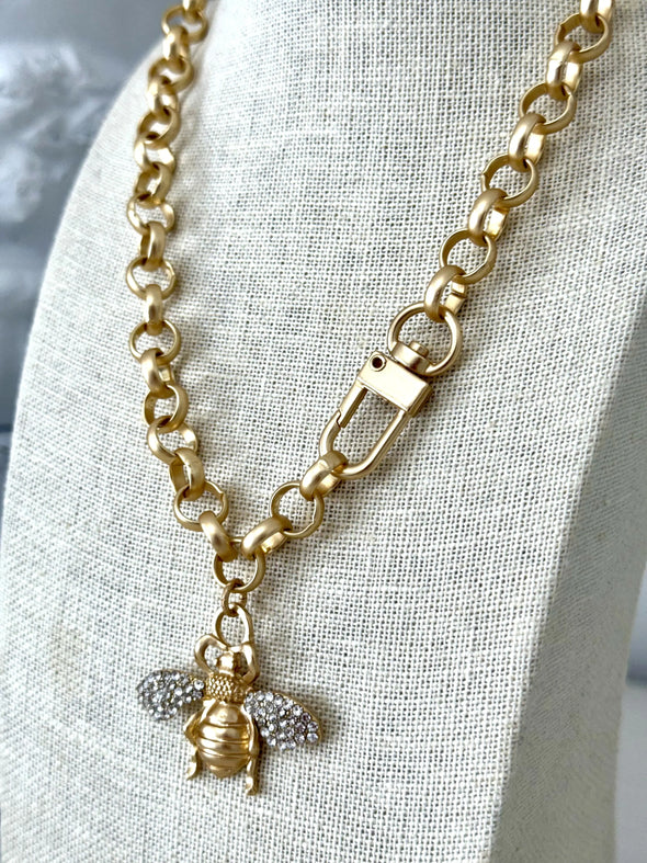Barberini Bee Necklace - Gold - Image #2