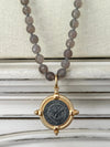 Bienvenue Bee  Necklace - Grey Moonstone - Image #2