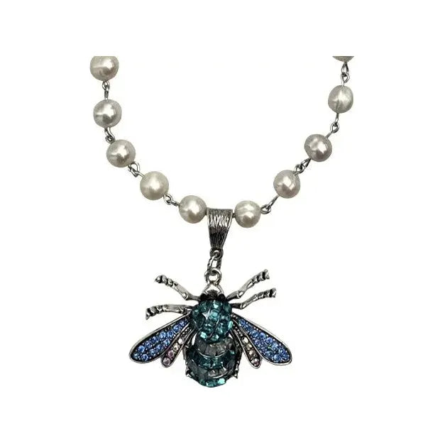 Dragonfly sales pearl necklace