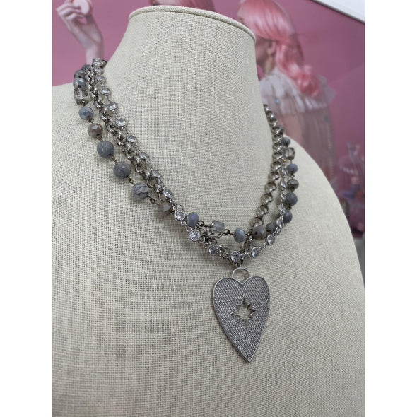 Celestial Heart Silver Necklace - Image #2